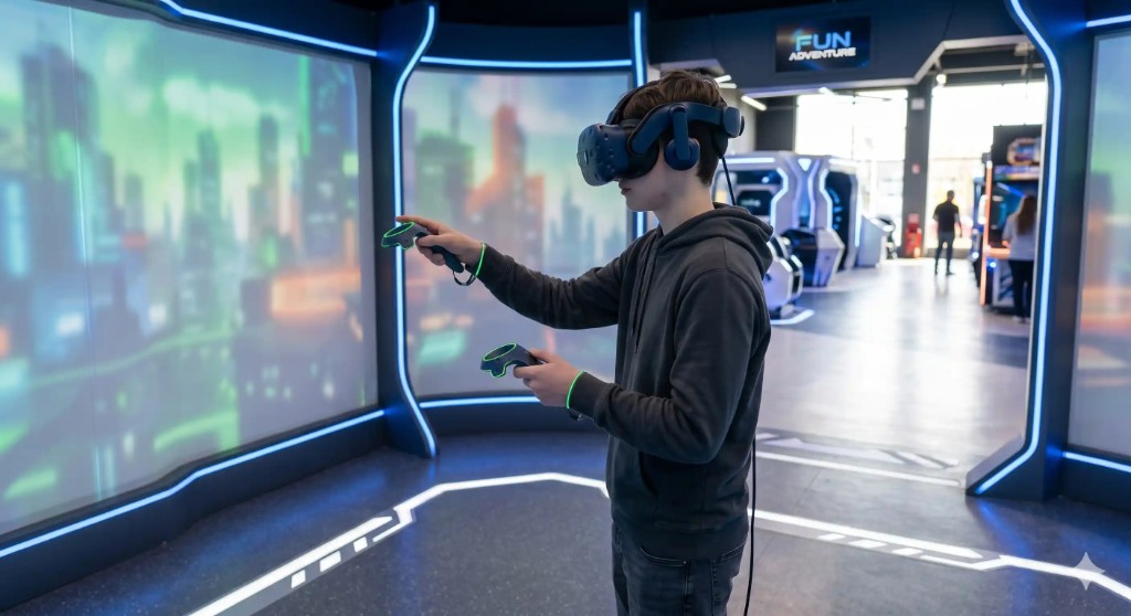 VR gaming at Fun Adventure Dubai